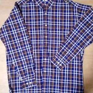 Collar Neck Men's Full Sleeve Cotton Check Shirt, Machine Wash, Size: Medium